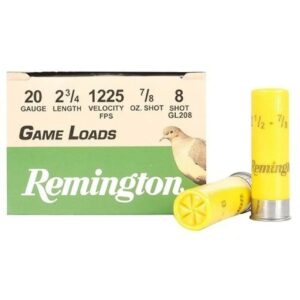 For hunters looking to optimize their performance in the field, the remington game loads ammunition 20 gauge 2-3/4" 7/8 oz #8 Shot is a top contender.