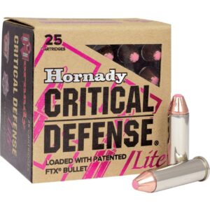 Trust hornady critical defense lite 38 special for your self-defense needs and experience the peace of mind that comes with using high-quality ammo.