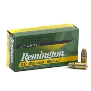 The remington golden bullet 22 short High Velocity 29 Gr Round Nose is an exceptional choice for shooters who value reliability, precision, & performance.