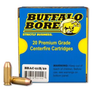 Buffalo Bore ammo 10mm automatic 180 grain jacketed hollow point ammo, for an enhanced self-defense experience. buffalo bore