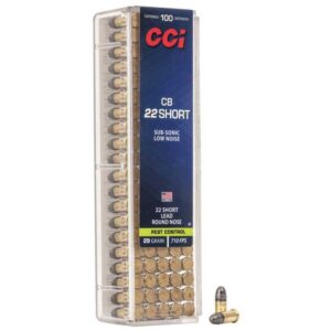 The cci cb 22 short 29 grain Lead Round Nose offers a quiet, accurate, & reliable solution for small game hunting, pest control, and target shooting.