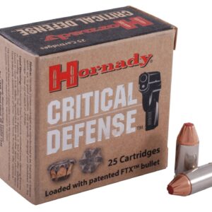 Order your Hornady Critical Defense 380 ACP 90 Grain FTX today and experience unmatched reliability. hornady critical defense 380 acp