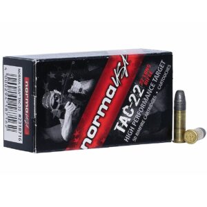 Norma TAC 22 ammunition suits many firearms, from bolt-action rifles to semi-automatic pistols. It's a reliable choice for various shooting applications