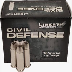 Order your box of Liberty Civil Defense .38 Special Ammo today experience the difference in quality, safety, and performance. 38 special brass