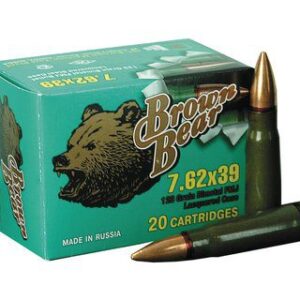 Its reliability, affordability, and performance make it an excellent choice for a wide range of shooting applications. brown bear ammo.