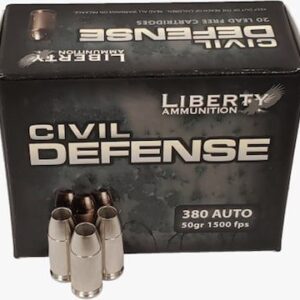 Whether you’re a concealed carrier or looking for home defense ammo, Liberty Civil Defense 380 rounds are built to protect.