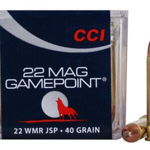The jacketed spire point bullet is designed for controlled expansion and improved aerodynamics. cci gamepoint 22 wmr review