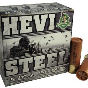 The Hevi-Shot Hevi-Steel Waterfowl Ammo 12 Gauge 3" 1-1/4 oz #3 Non-Toxic Shot is an exceptional choice for waterfowl hunters. types of 12 gauge shells