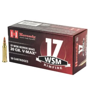 Upgrade your shooting experience with the precision, power, and reliability of Hornady Ammunition winchester super magnum 17 20 Grain V-MAX.