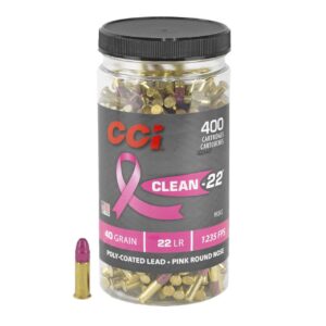 This cci clean 22 high velocity is designed to feed smoothly in most .22 LR firearms, including semi-automatic rifles, pistols, and bolt-action rifles.