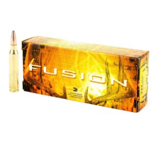 Federal Fusion 62 Grain Bonded Soft Point. Federal's Fusion line of ammunition is fueled by technologically advanced bullets. federal fusion 223 62 grain