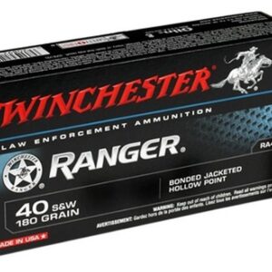 Purchase your box of winchester 40 s&w 180 grain jacketed hollow point today and equip yourself with ammunition that you can trust when it matters most!