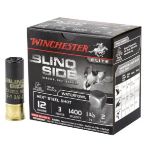 This ammo offers unbeatable performance in the field. its non-toxic steel shot makes it a responsible choice for the environment. winchester blind side