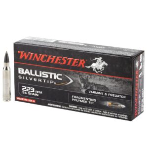 Winchester Ballistic Silvertip Rifle comes loaded in nickel-plated brass cases for corrosion resistance and reliable feeding and extraction