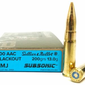 Choose Sellier & Bellot for a shooting experience that combines tradition, quality, and innovation. Sellier and Bellot 300 blackout subsonic