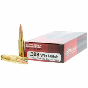 Whether you're preparing for a match or honing your long-range shooting skills, the Black Hills .308 Winchester 175 Grain Match HPBT is the ultimate choice.
