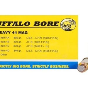 44 magnum ammo buffalo bore Remington 300-grain jacketed Flat Nose Box of 20 offers exceptional quality, precision, and power.
