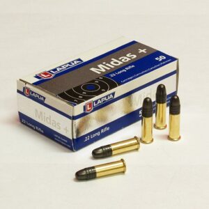 For competitive shooters who demand the highest level of precision, Lapua Midas 22lr Ammunition 40 Grain Lead Round Nose is the ideal choice.
