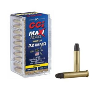 The cci maxi mag 22 has a muzzle velocity of 1,850 feet per second (fps), providing excellent speed and energy transfer for practical shooting.